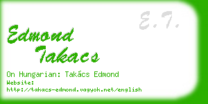 edmond takacs business card