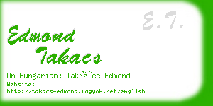 edmond takacs business card